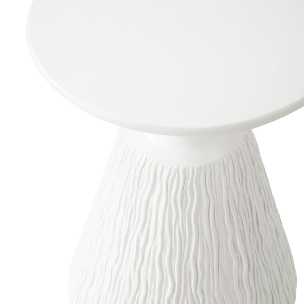 Side Table Terrazzo Concrete White/Natural/Black