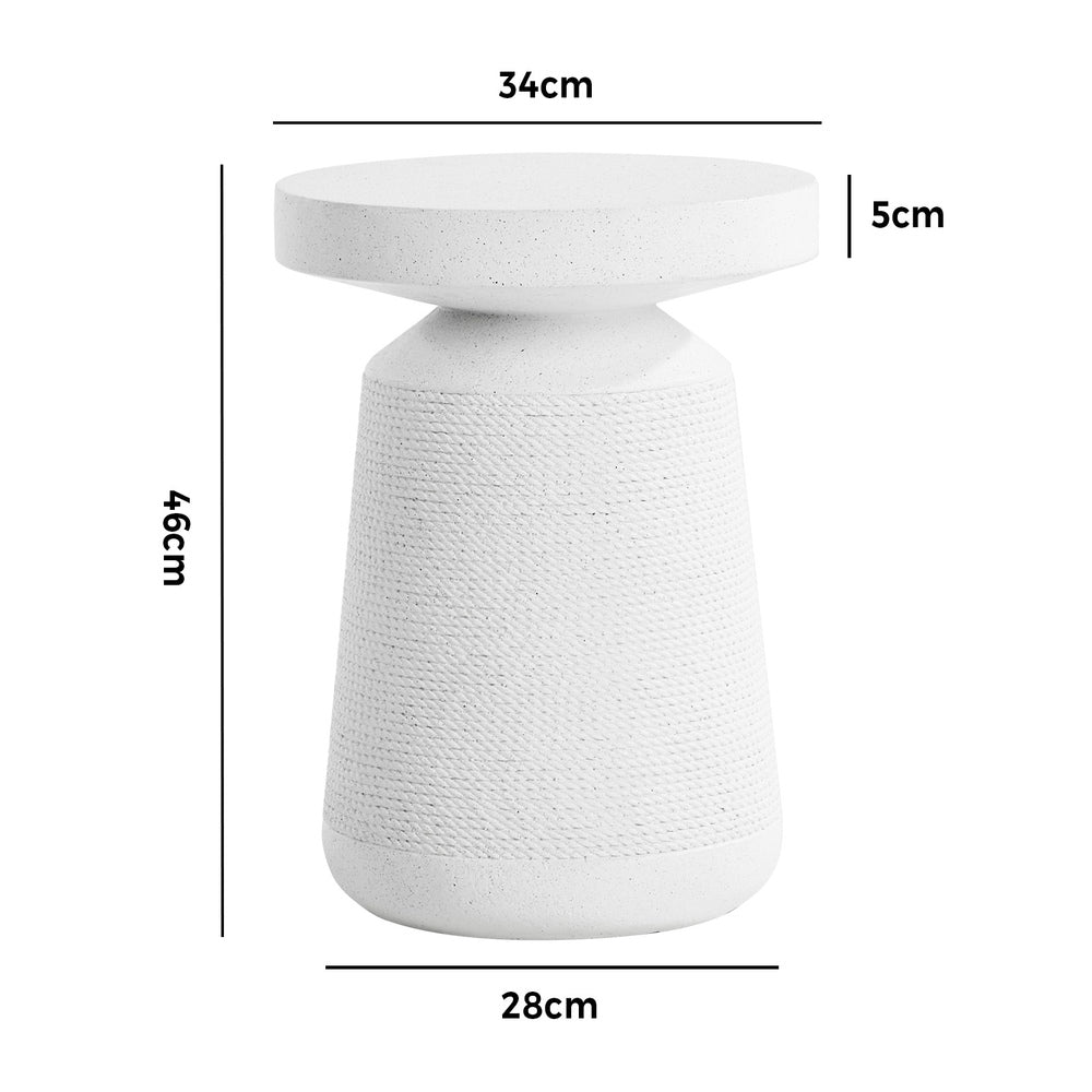 Coffee Bedside Table Nightstand White