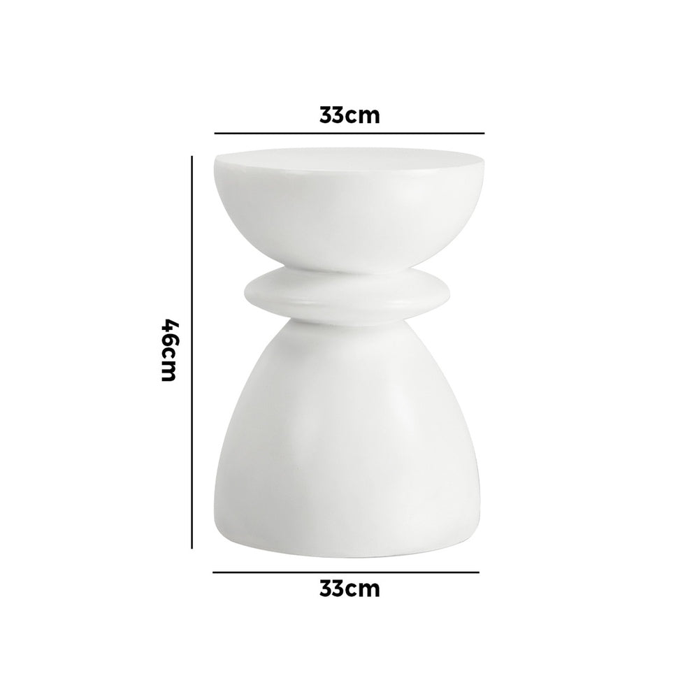 Side Table Round Coffee Stool Stone Stand Modern Decor Furniture