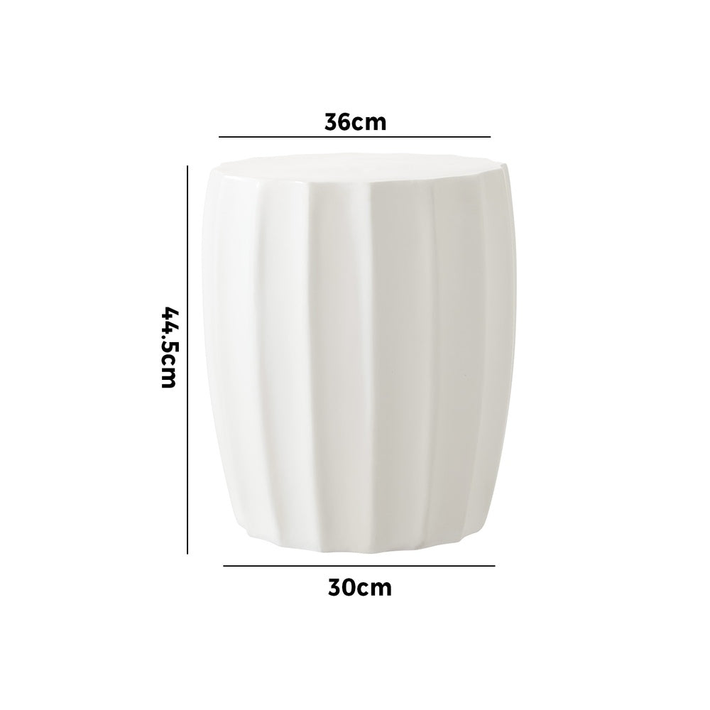 Side Table Terrazzo Concrete White/Natural/Black