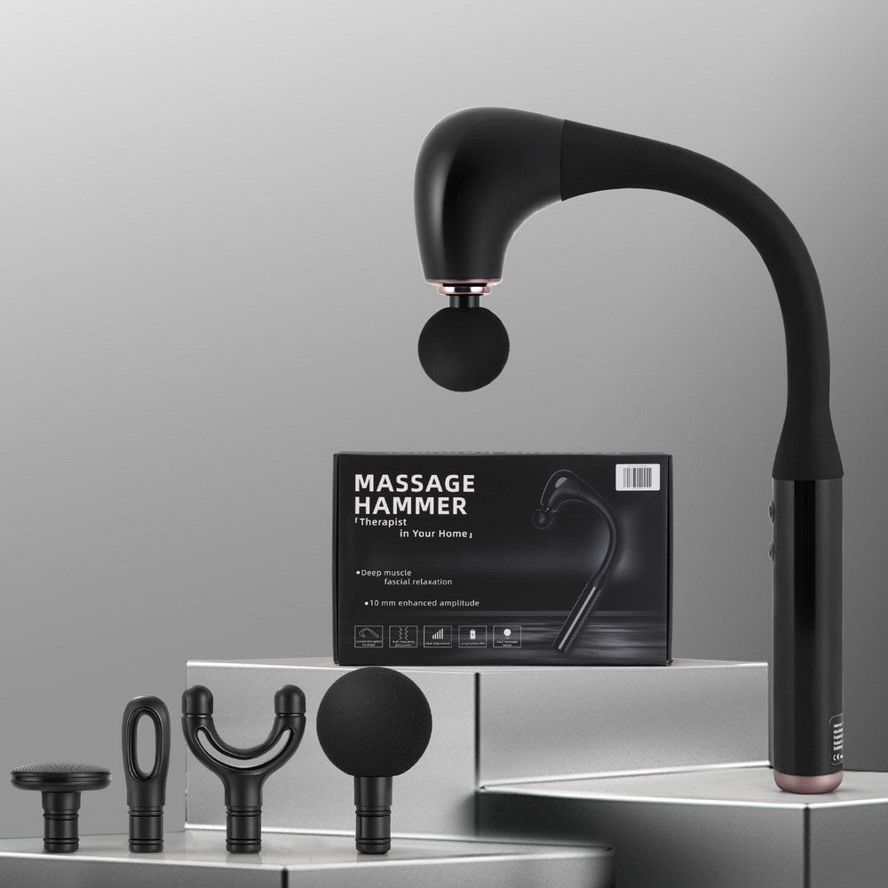 Massage Gun U-shaped Extended Handle Percussion Massager 4 Heads