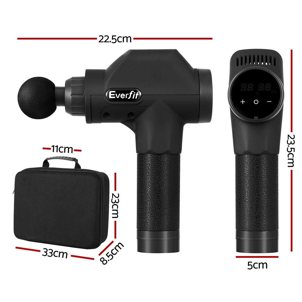 Massage Gun 30 Speed 8 Heads Chargeable Black
