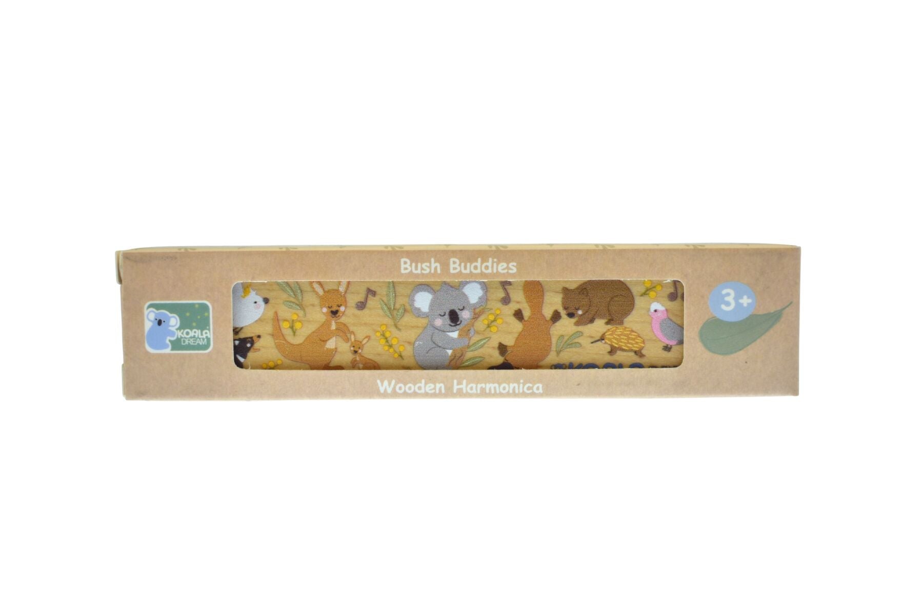 Wooden Harmonica Toy Instrument 13x2x2.5cm