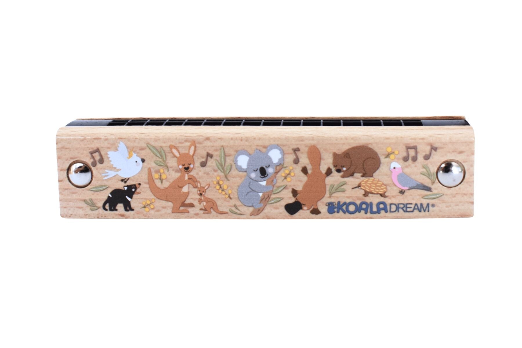 Wooden Harmonica Toy Instrument 13x2x2.5cm