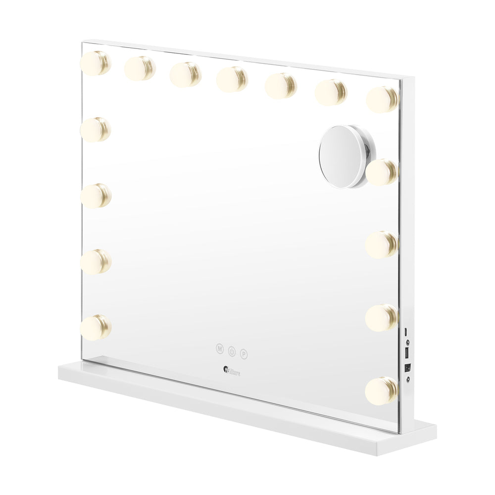 Hollywood Makeup Mirrors Magnifying LED Light Standing Wall Mounted 58x46cm