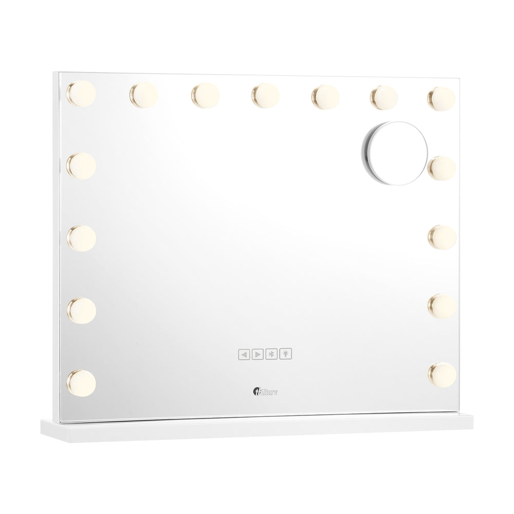 Bluetooth Hollywood Makeup Mirrors with LED Light 58x46cm Vanity Mirror