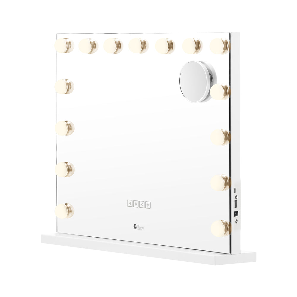 Bluetooth Hollywood Makeup Mirrors with LED Light 58x46cm Vanity Mirror