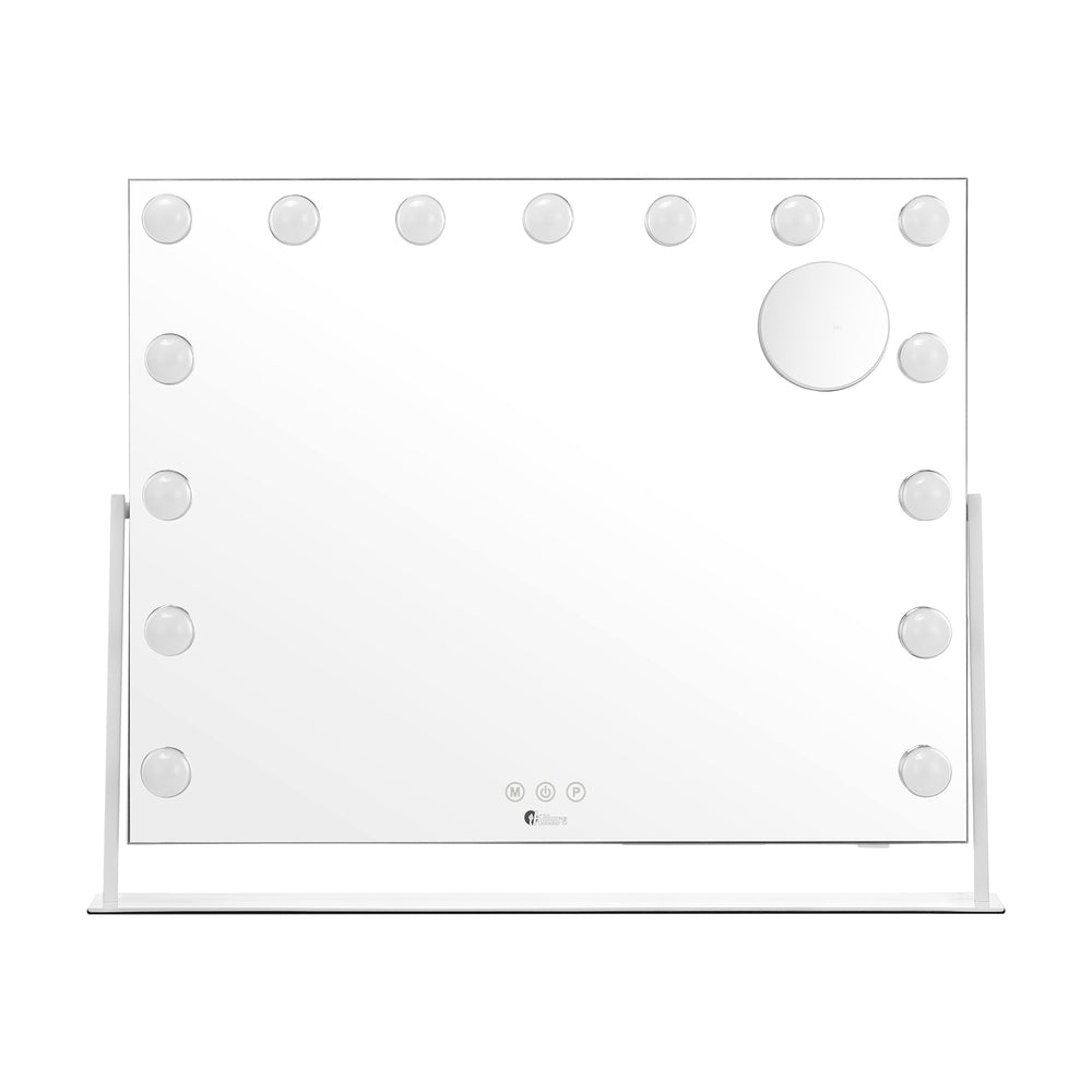 Hollywood Makeup Mirrors LED Lights Bluetooth Rotation Vanity 58x46cm