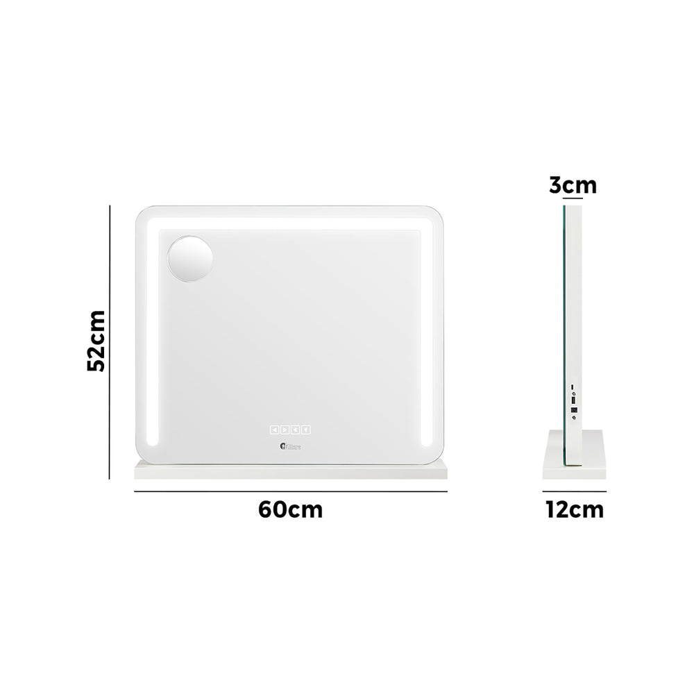 Bluetooth Hollywood LED Makeup Mirror 60x52cm