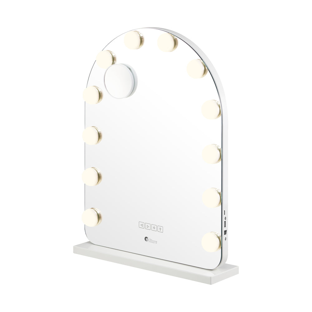 LED Arched Makeup Mirror Bluetooth 61x43cm