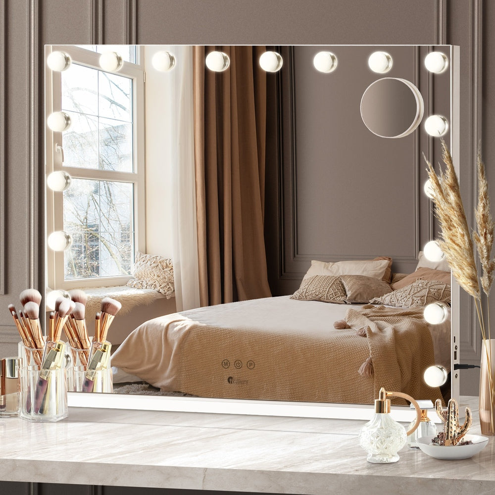 Hollywood Makeup Mirror Magnifying LED 18 Bulbs 80x62cm