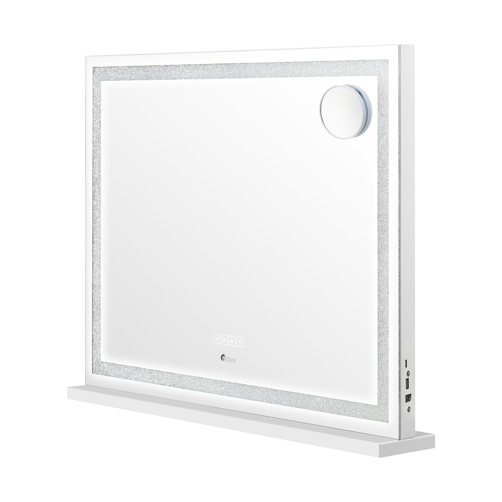 Bluetooth Makeup Mirror Crystal LED 80x62cm