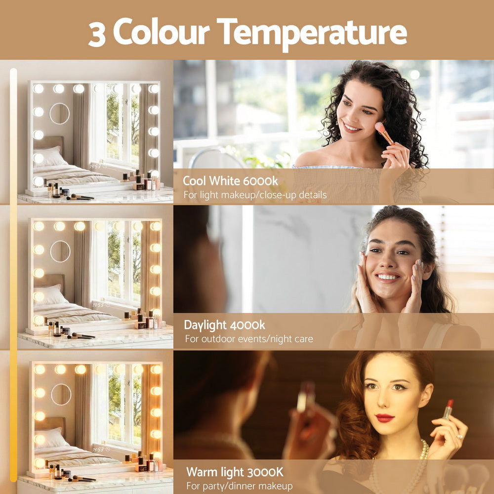 Hollywood Makeup Mirror with LED - 58CM White