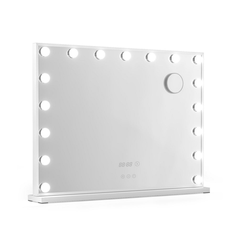 Makeup Mirrors - 80x60cm Hollywood Vanity Mirror - LED Light Tabletop White