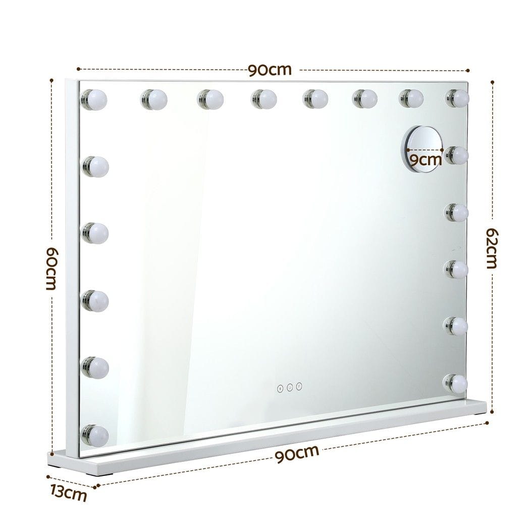 Hollywood Vanity Mirror 90x60cm 18 LED Bulbs | Simpledeals