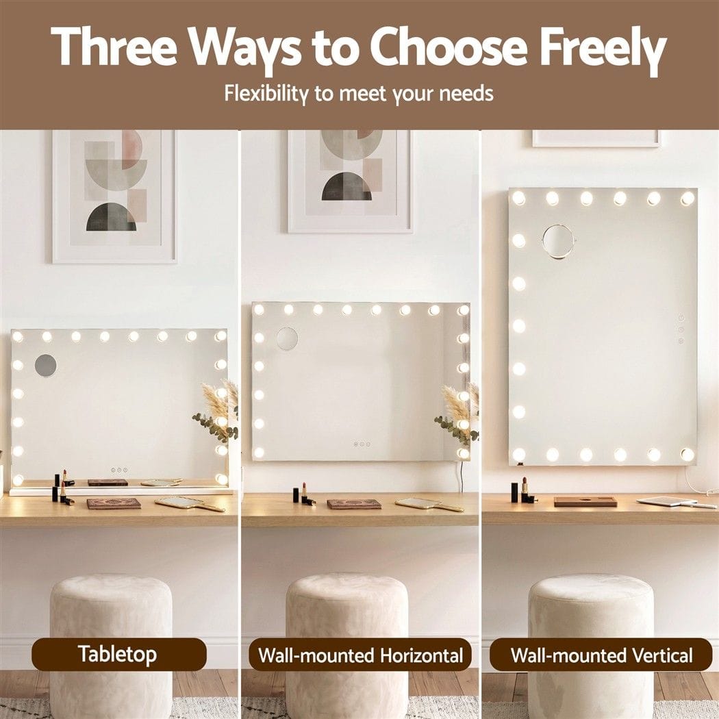 Hollywood Vanity Mirror 90x60cm 18 LED Bulbs | Simpledeals