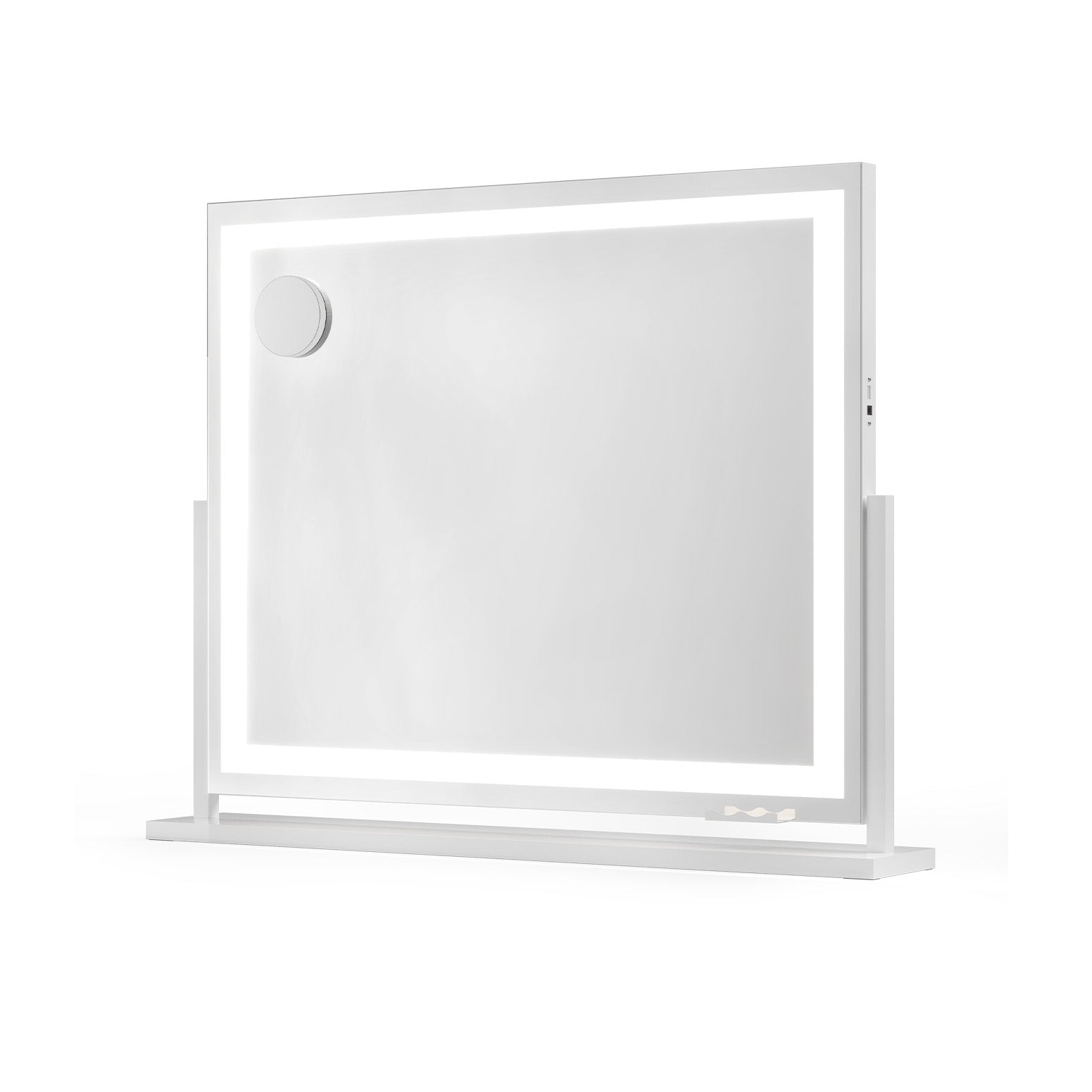 80x65cm Makeup Mirror Hollywood Vanity with LED Light White Frame
