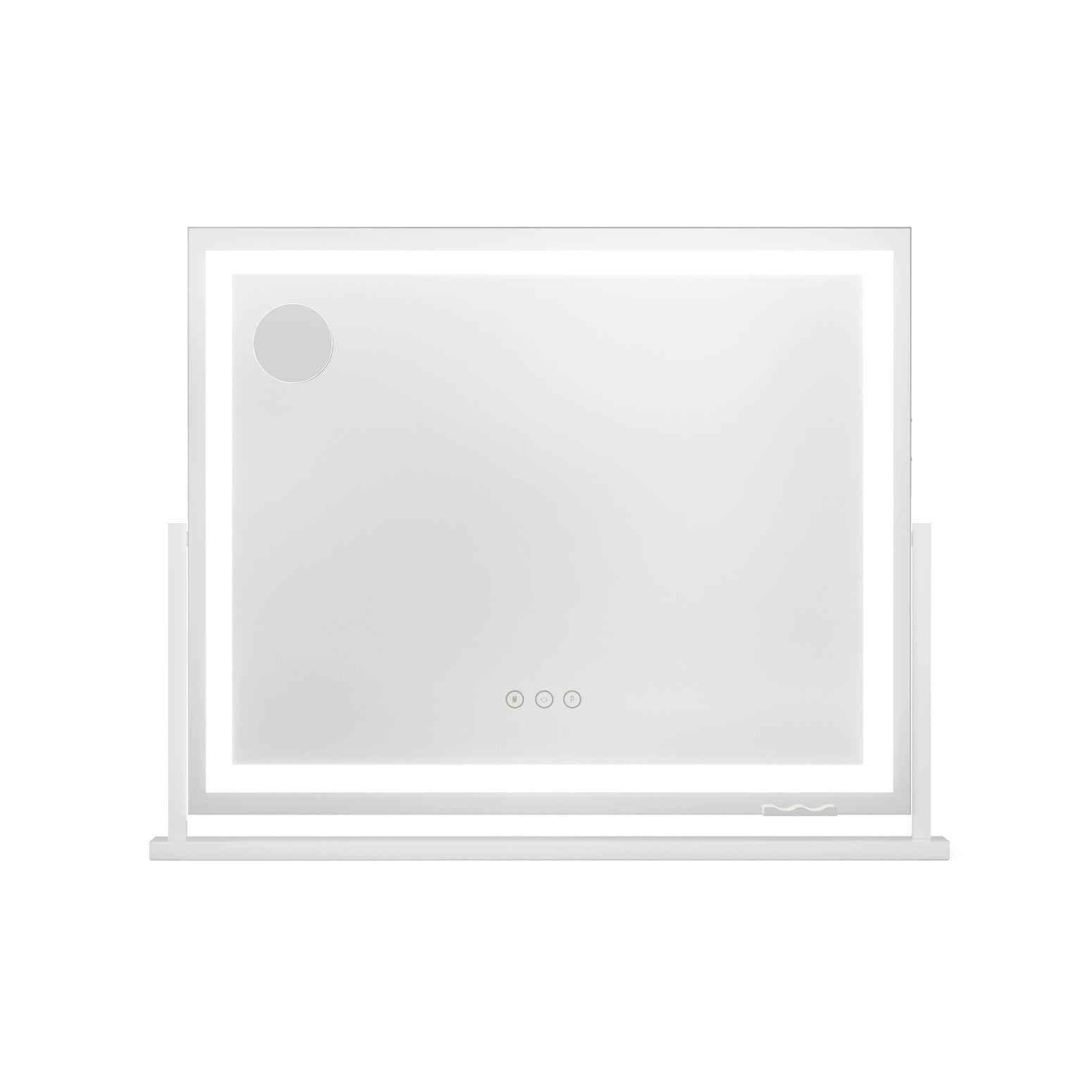 80x65cm Makeup Mirror Hollywood Vanity with LED Light White Frame