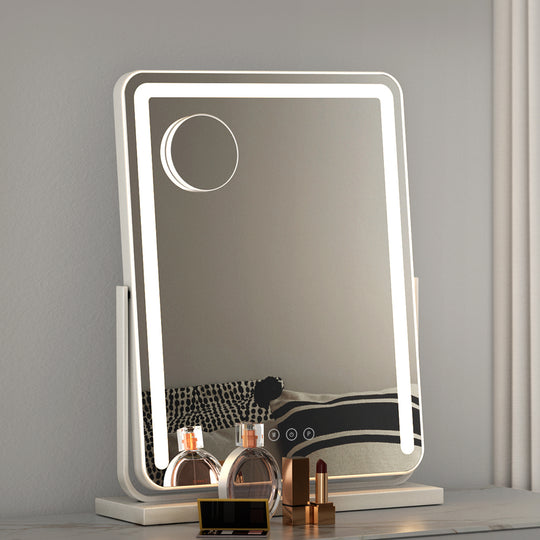 Makeup Mirror 40x50cm Hollywood Vanity with LED Light Strip Rotation | Mirrors
