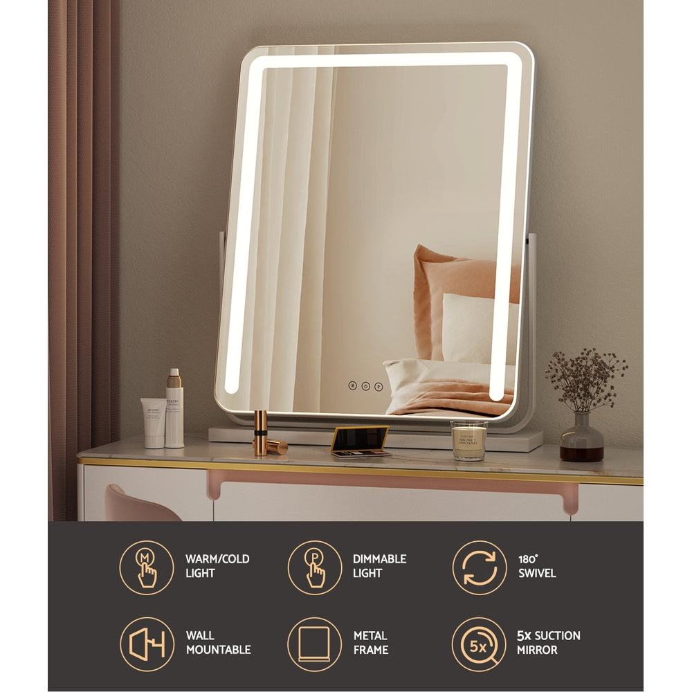 Makeup Mirror With Light Hollywood LED Vanity Wall Mounted 50X60CM