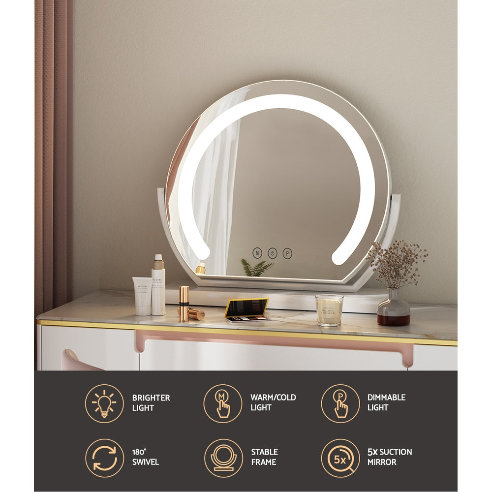Hollywood Makeup Mirror with LED Lights Vanity Dressing Table 40X35CM