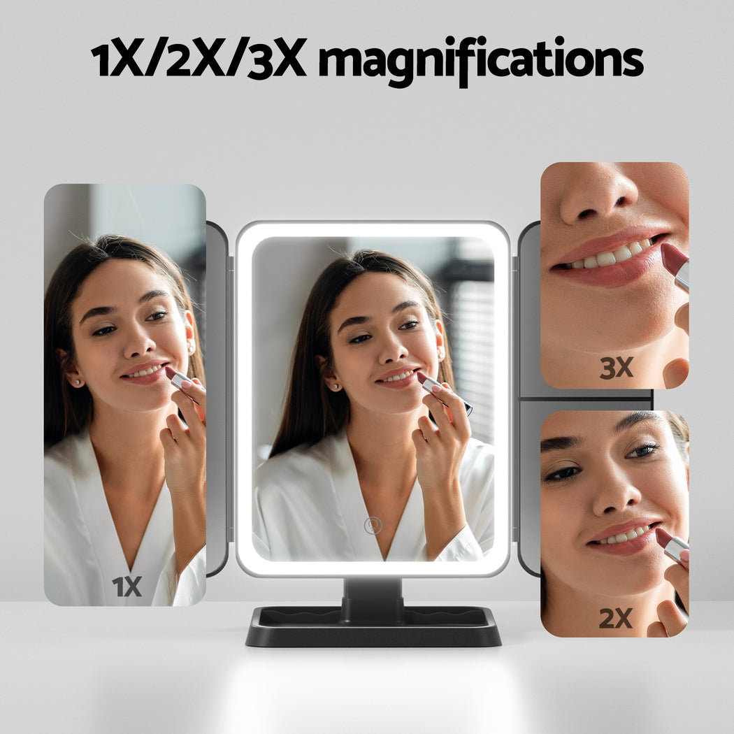 Modern LED Lighted Vanity Mirror - Tri-Fold | Makeup Mirrors - photo 6