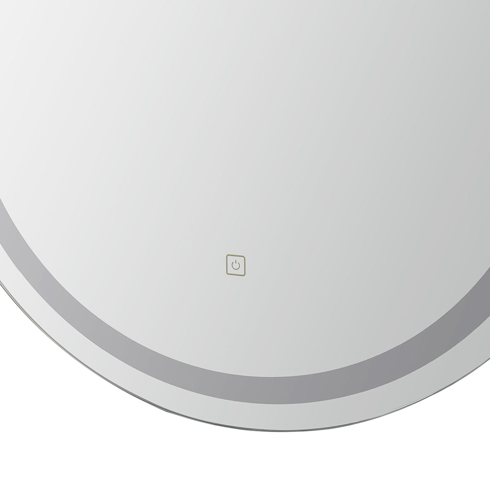 Led Wall Mirror With Light 50X75Cm Bathroom Decor Oval Mirrors Vanity