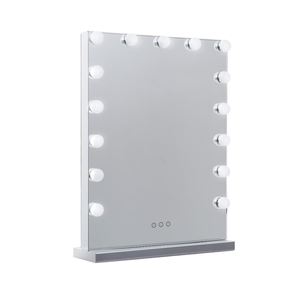 Makeup Mirror 43x61cm Hollywood Vanity with LED Light Tabletop Wall
