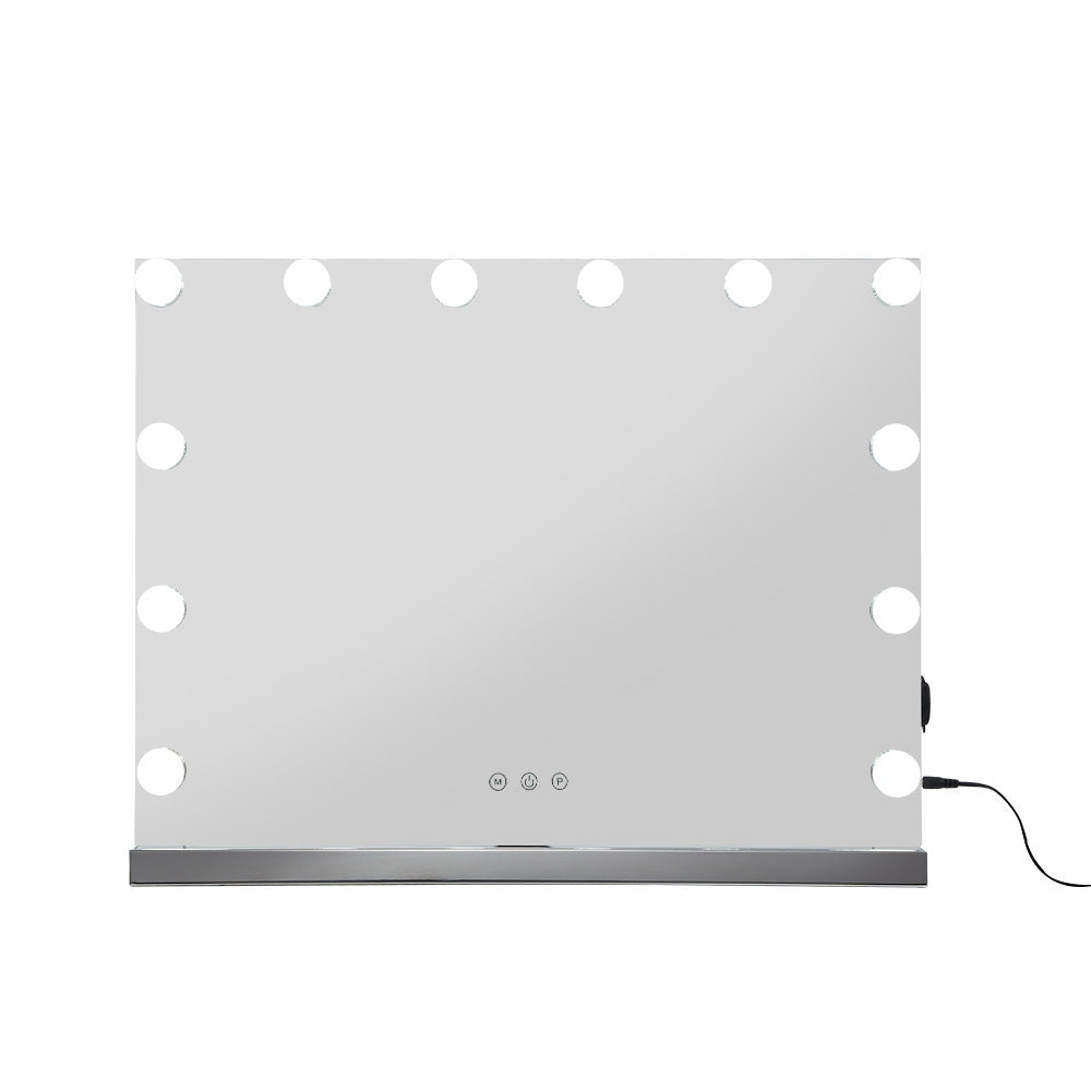 Makeup Mirror 58x46cm Hollywood Vanity with LED Light Tabletop Wall