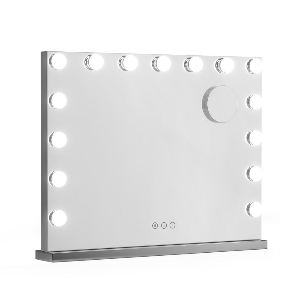 Makeup Mirror 58x46cm Hollywood Vanity with LED Light Tabletop Wall