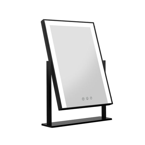 Makeup Mirror 30X40Cm With Led Light Lighted Standing Mirrors Black