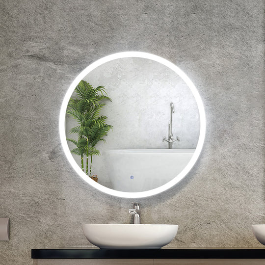 Wall Mirror 70cm with Led light Makeup Home Decor Bathroom Round Vanity - Mirrors