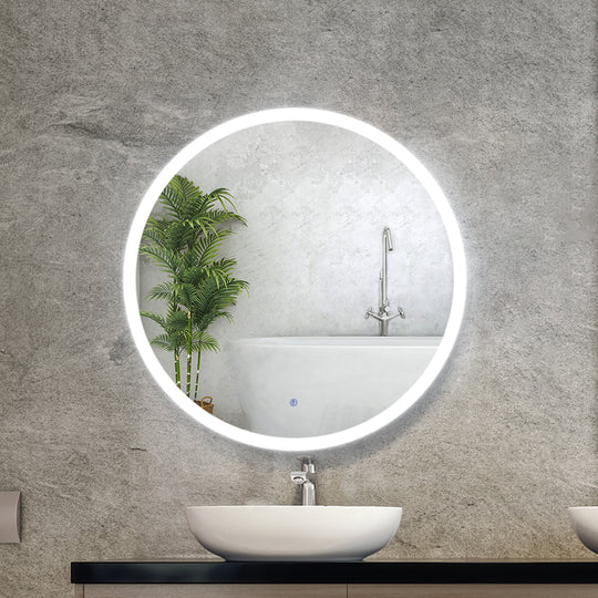 Wall Mirror 80cm with Led light Makeup Home Decor Bathroom Round Vanity, 80Cm