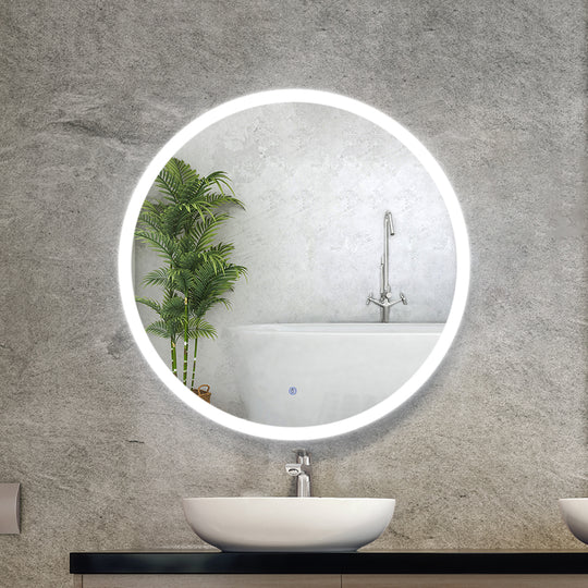Wall Mirror 90cm with Led light Makeup Home Decor Bathroom Round Vanity - Mirrors