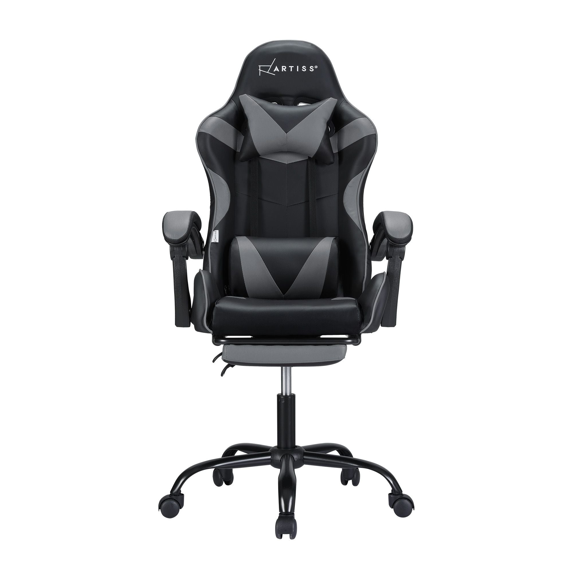 Artiss 2 Point Massage Gaming Office Chair Footrest Pink