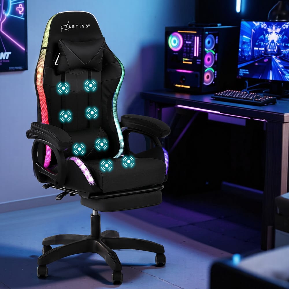 Gaming Office Chair Massage 66x66x117cm