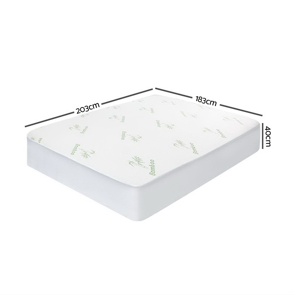 Bamboo Mattress Protector King Waterproof Breathable Fitted Cover