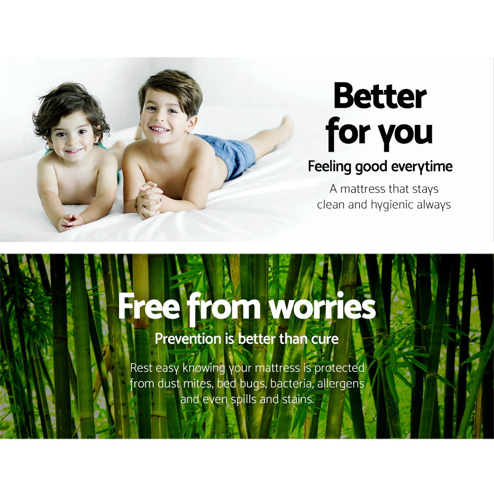 Queen Bamboo Mattress Protector Waterproof Cover