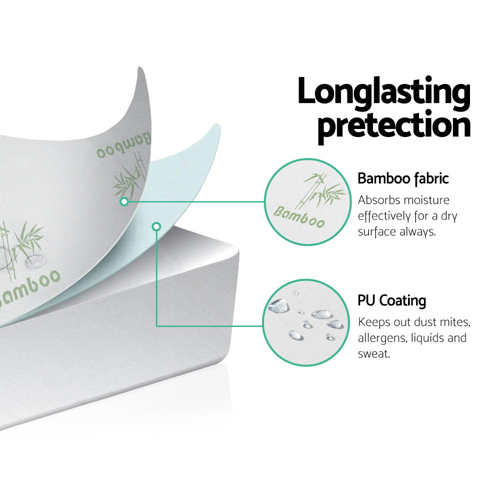 Queen Bamboo Mattress Protector Waterproof Cover
