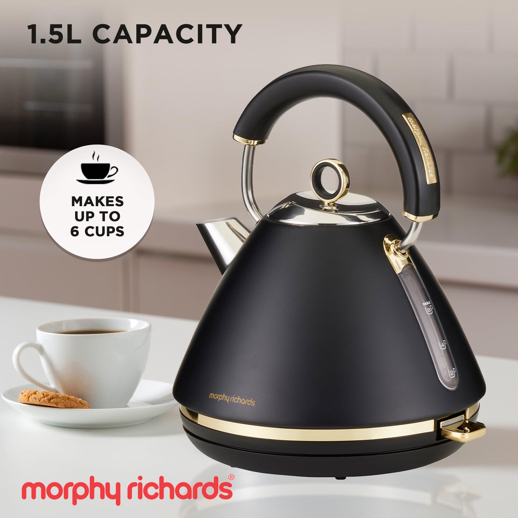 Electric Kettle Rapid Boil Stainless Steel 27.7x24x22cm