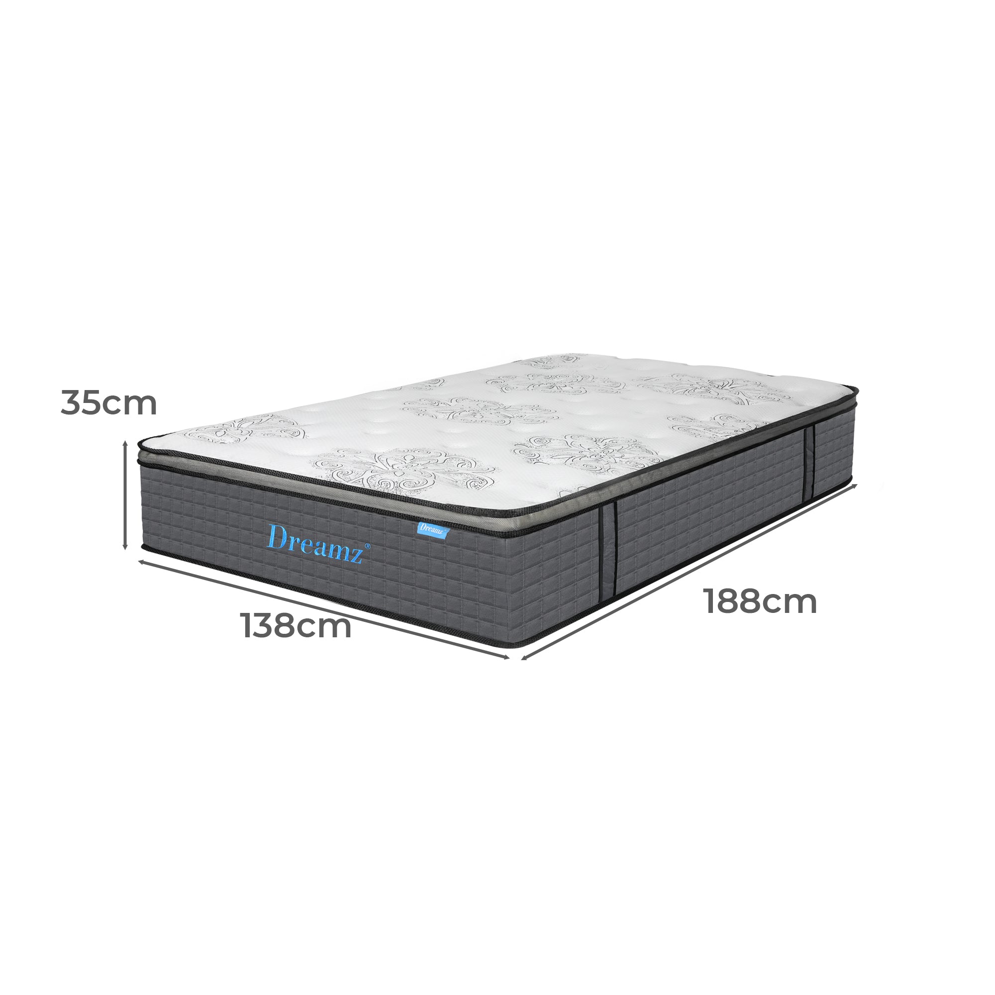 Double 35cm Modern Spring Mattress Bed Pocket Egg Medium firm 5.0 Multipurpose Use