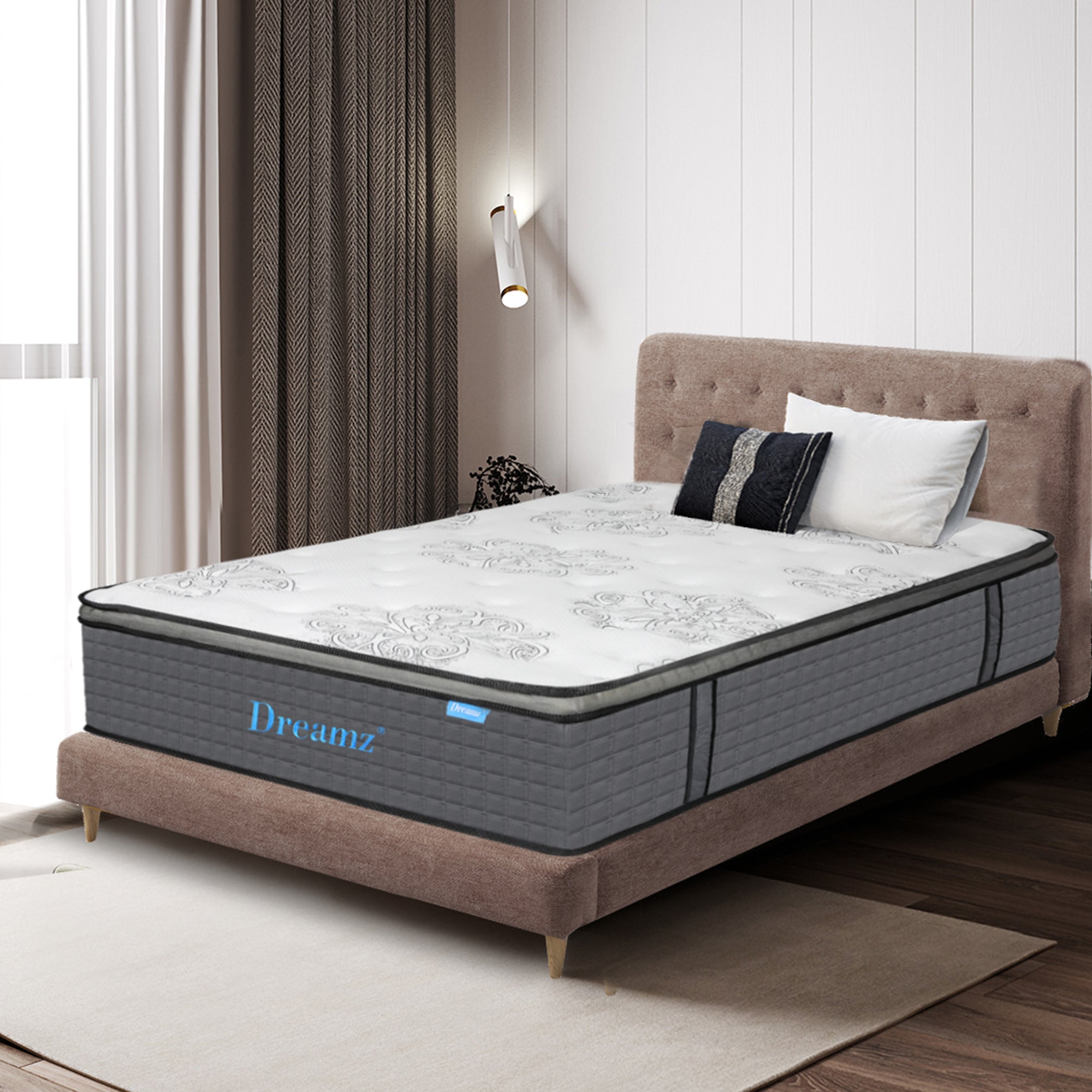 Double 35cm Modern Spring Mattress Bed Pocket Egg Medium firm 5.0 Multipurpose Use
