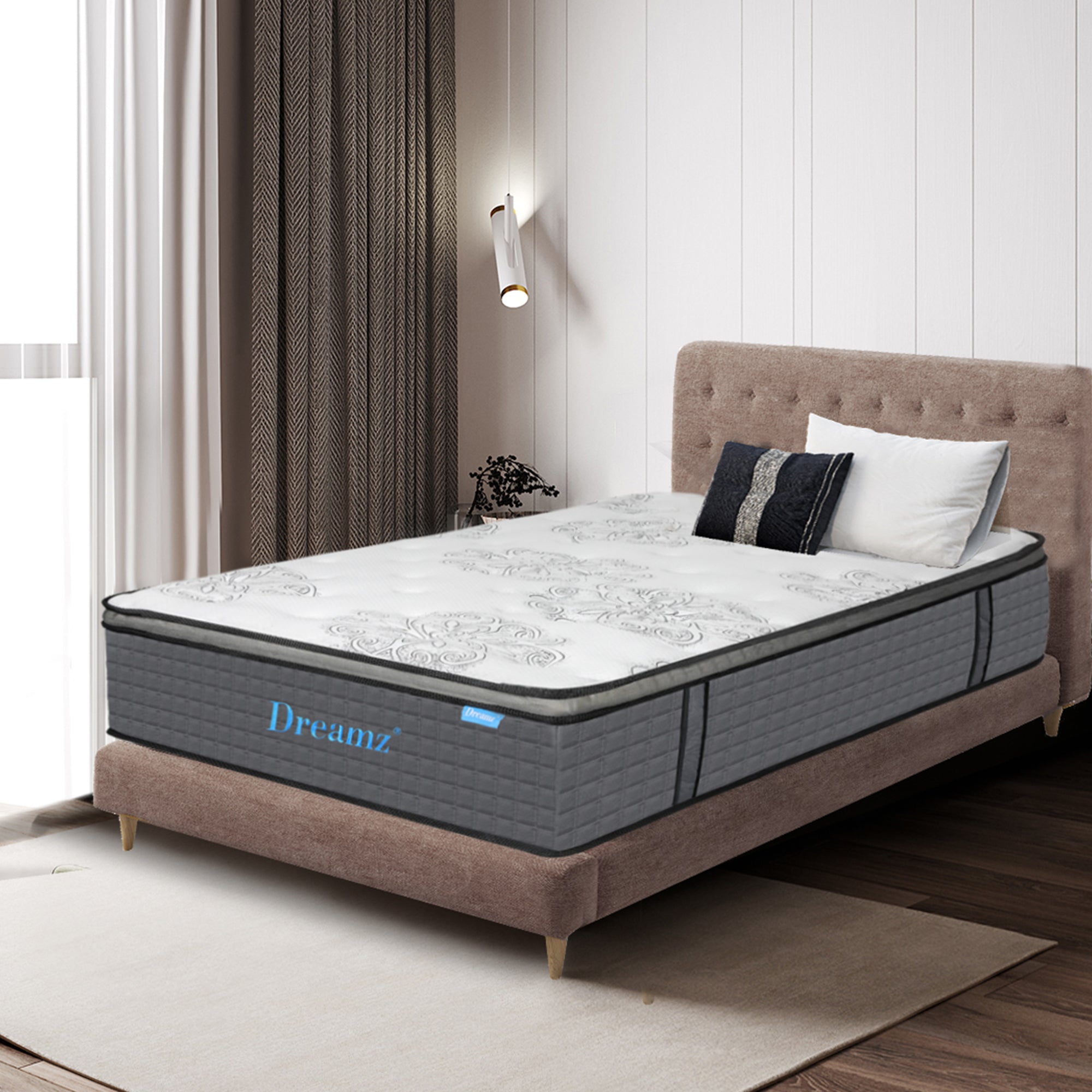 Single 35cm Cozy Spring Mattress Bed Pocket Egg Medium firm 5.0 Scandi Inspired Design