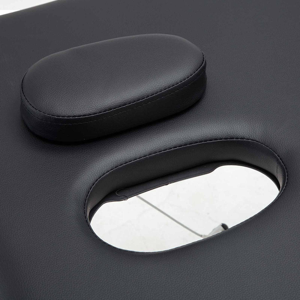 Portable Massage Table 75cm Aluminium Folding Beauty Bed Adjustable Black