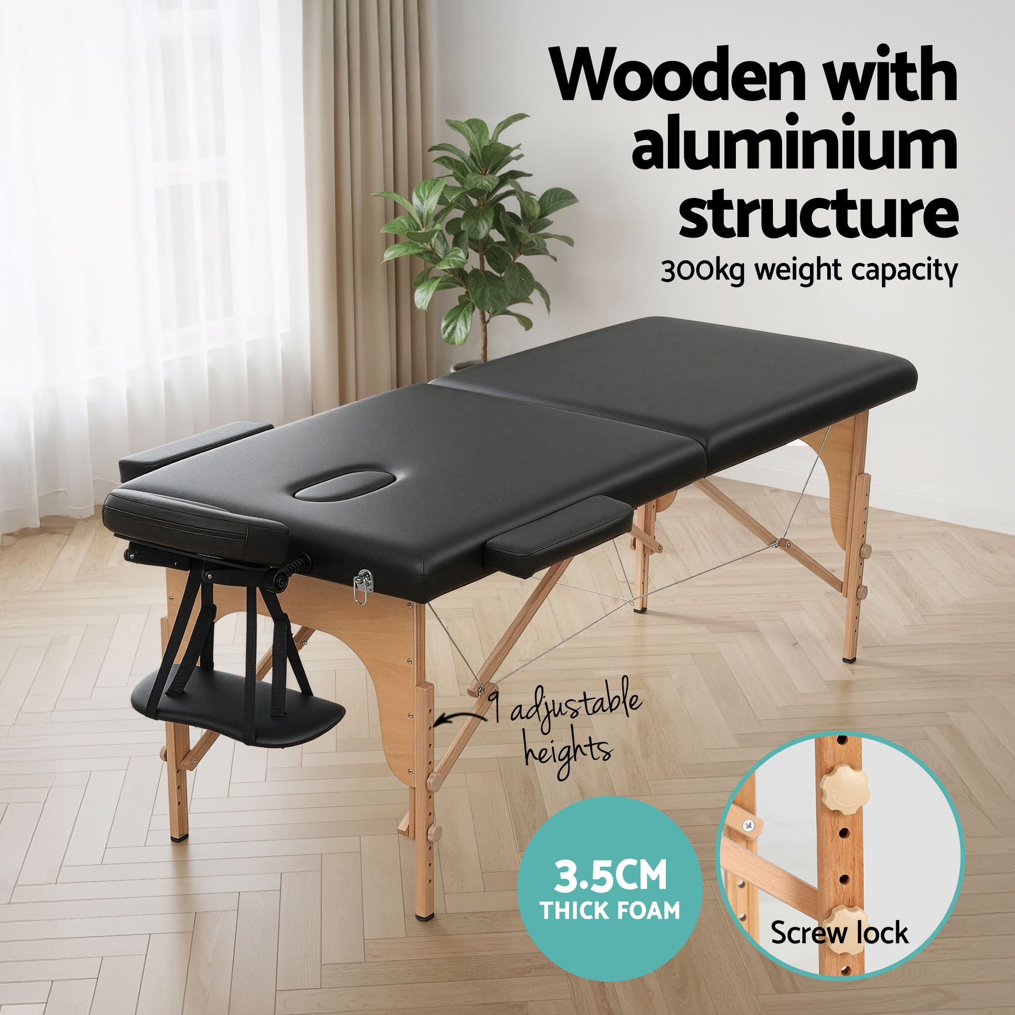 Zenses 70cm Portable Massage Table Foldable | Simpledeals