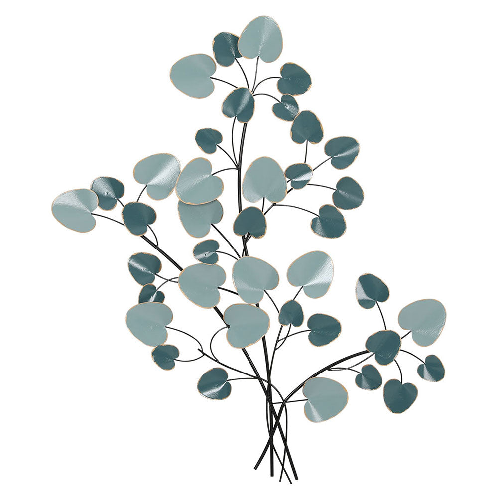 Blue colour - Metal Wall Art Hanging Sculpture Home Decor Leaf Tree Of Life Blue