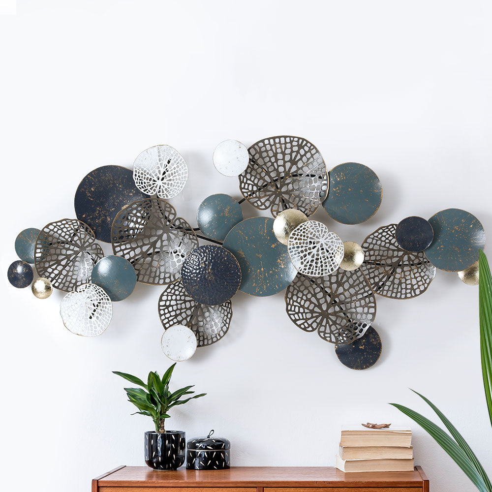 Metal Wall Art Hanging Sculpture 132Cm Home Decor Leaf