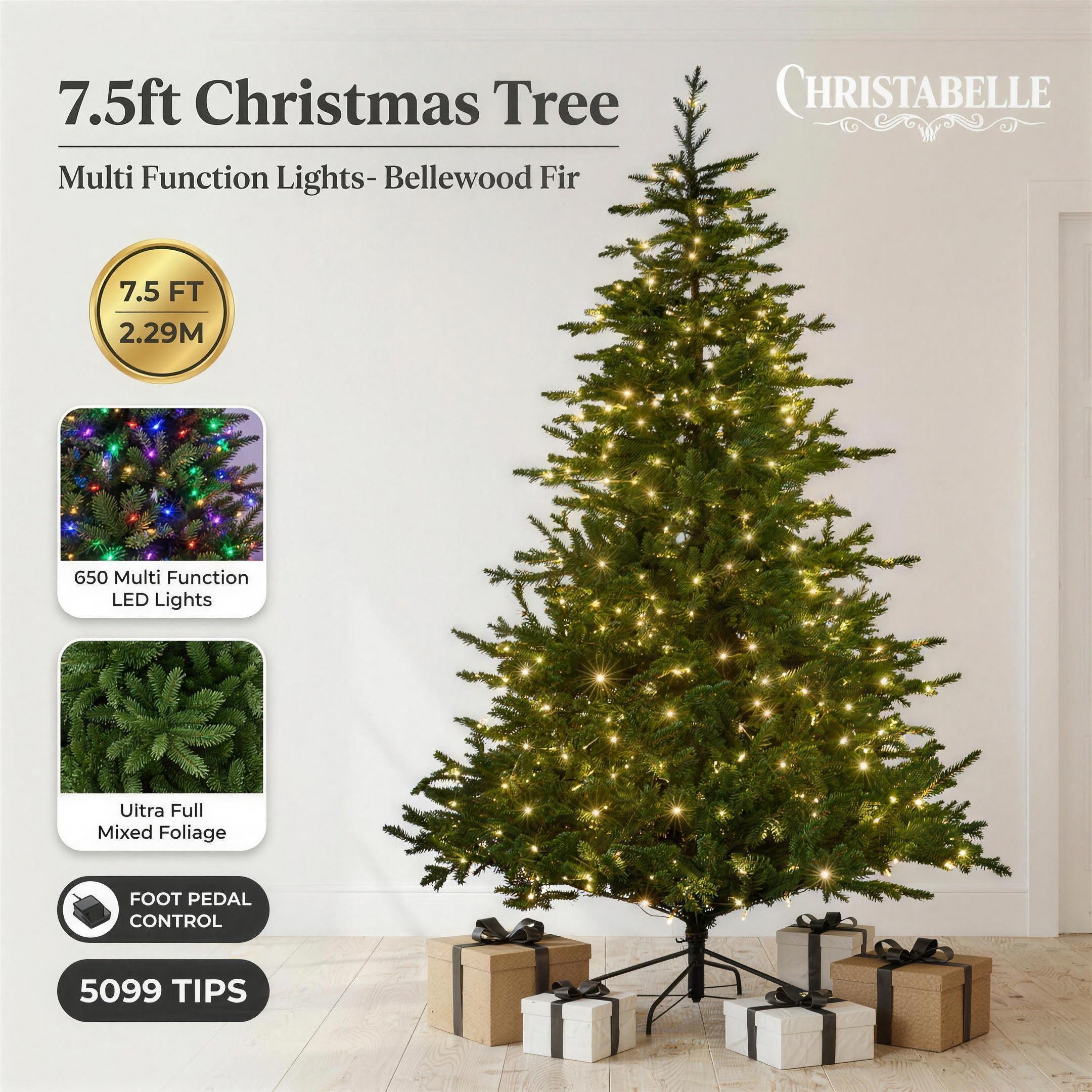 Christmas Tree Pre Lit 2.3m single