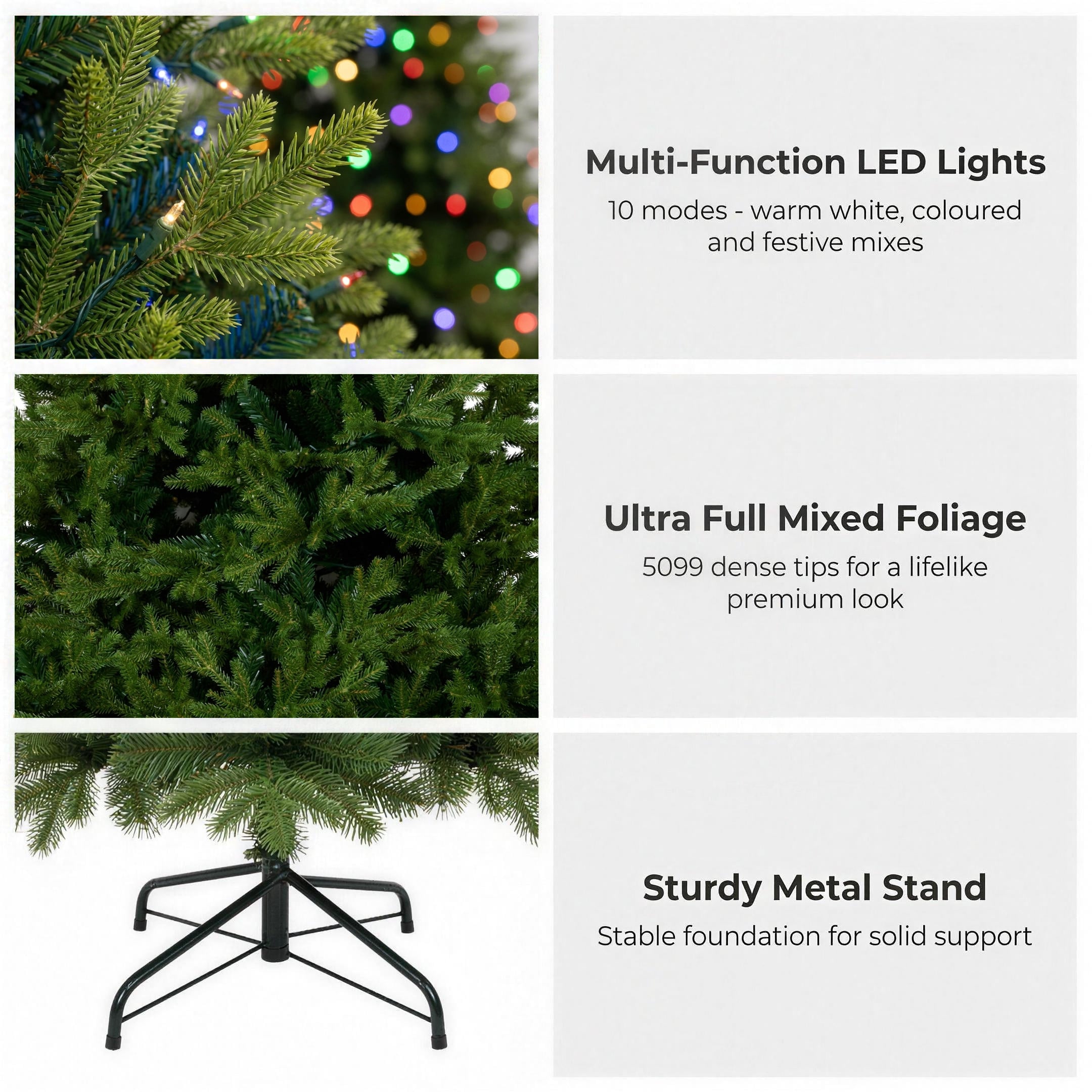 Christmas Tree Pre Lit 2.3m single