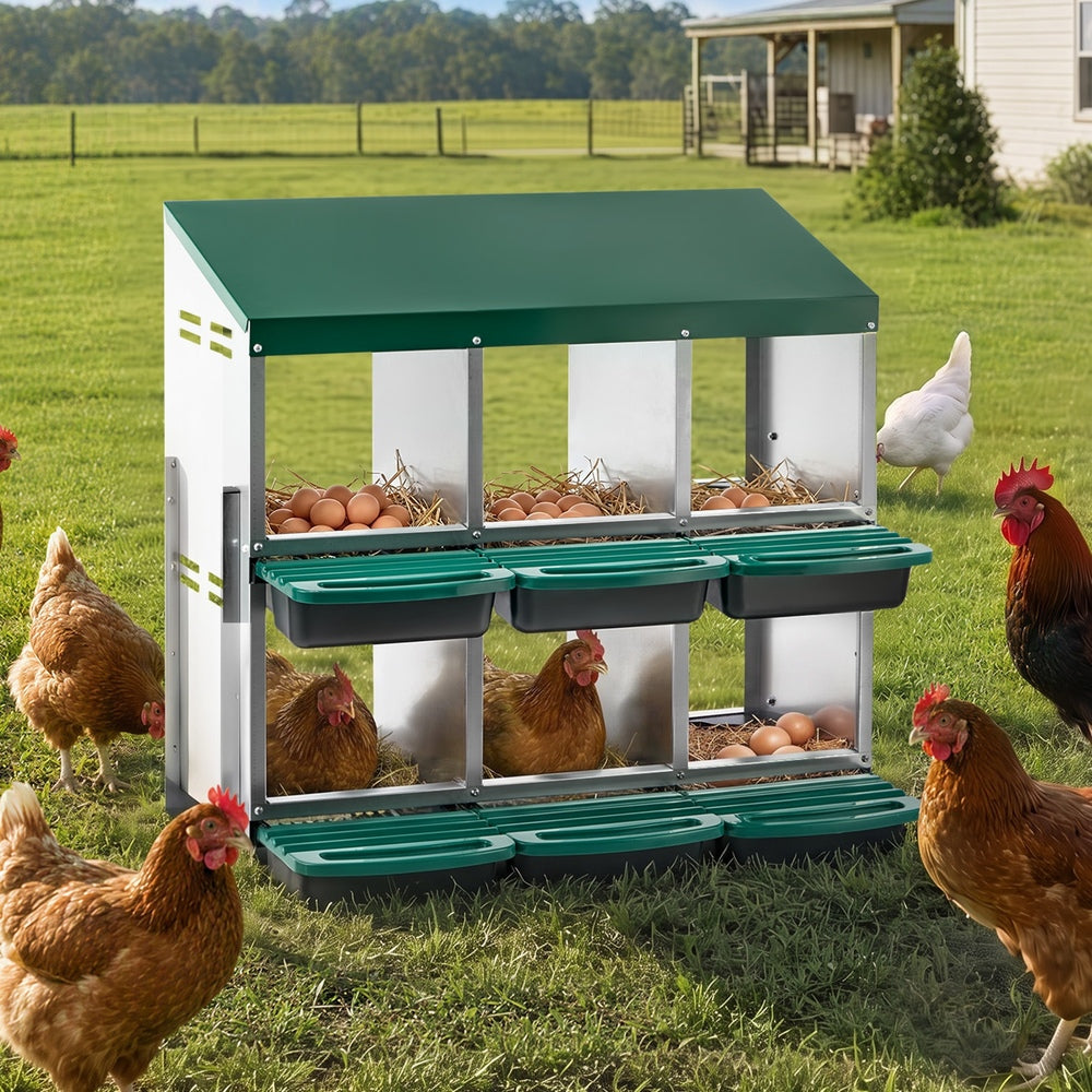 Chicken Nesting Box 6 Holes 80x51x79cm